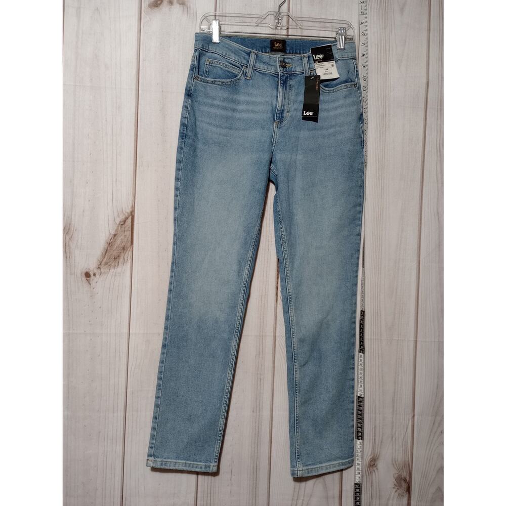 Lee Jeans Womens Jeans Medium Slim Straight 4M 28 Inseam Heritage Denim Pants
